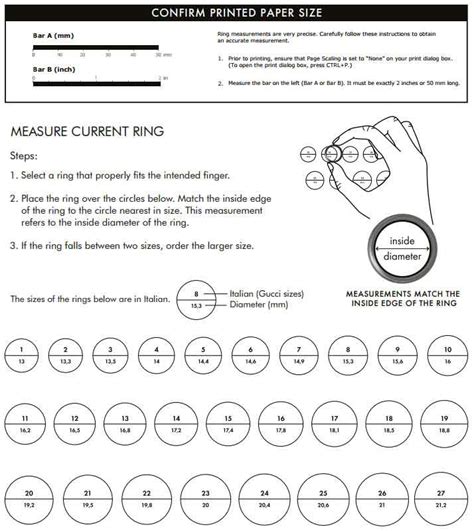 gucci ring conmversion|Gucci ring size guide.